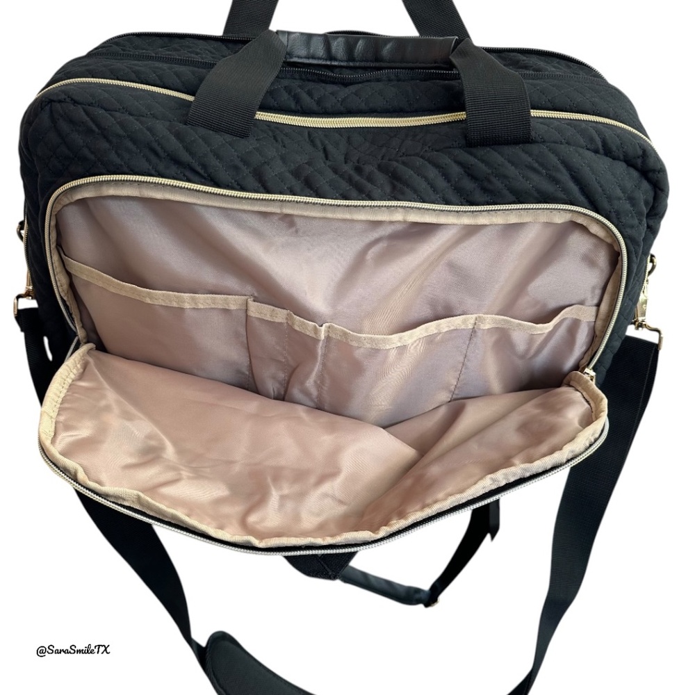 BAGSMART 17.3” Black Quilted Expandable Business Laptop Bag - NWOT - Picture 4 of 10